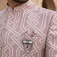 Jacquard Silk Sherwani Set ( 50JIND 135Purple S )