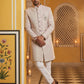 Silk Blend Embroidered Sherwani Set ( 50JIND 136Pink S )