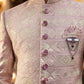 Silk Blend Embroidered Sherwani Set ( 50JIND 136Pink S )