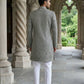 Men Premium Woven Design Sherwani Set ( 50JIND 138Olive S )