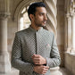 Men Premium Woven Design Sherwani Set ( 50JIND 138Olive S )