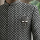 Men Premium Woven Design Sherwani Set ( 50JIND 138Olive S )
