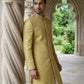 Men Premium Woven Design Sherwani Set ( 50JIND 138Yellow S )
