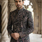 Ethnic Velvet Embroidered Sherwani Set ( 50JIND 142Black S )