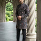 Ethnic Velvet Embroidered Sherwani Set ( 50JIND 142Black S )