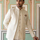Cotton Blend Textured Indo-Western Set ( 50JIND 143Cream S )