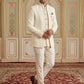 Cotton Blend Textured Indo-Western Set ( 50JIND 143Cream S )