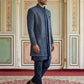 Designer Cotton Blend Sherwani Set ( 50JIND 144Navy S )