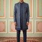 Designer Cotton Blend Sherwani Set ( 50JIND 144Navy S )