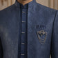 Designer Cotton Blend Sherwani Set ( 50JIND 144Navy S )