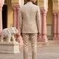 Men’s Premium Embroidered Indo-Western Set ( 50JIND 147Beige S )