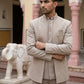Men’s Premium Embroidered Indo-Western Set ( 50JIND 147Beige S )