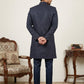 Classic Woven Jacquard Indo-Western Set ( 50JIND 148Navy S )