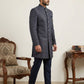 Classic Woven Jacquard Indo-Western Set ( 50JIND 148Navy S )