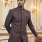 Classic Woven Jacquard Indo-Western Set ( 50JIND 148Wine S )