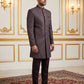 Classic Woven Jacquard Indo-Western Set ( 50JIND 148Wine S )