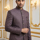 Classic Woven Jacquard Indo-Western Set ( 50JIND 148Wine S )