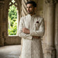 Embroidered Cotton Blend Indo-Western Set ( 50JIND 149Beige S )