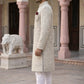 Embroidered Cotton Blend Indo-Western Set ( 50JIND 149Grey S )