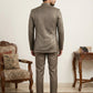 Cotton Blend Textured Indo-Western Set ( 50JIND 150Brown S )