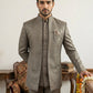 Cotton Blend Textured Indo-Western Set ( 50JIND 150Brown S )