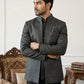 Cotton Blend Textured Indo-Western Set ( 50JIND 150Grey S )