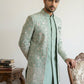 Japanese Embroidered Indo-Western Set ( 50JIND 151Green S )