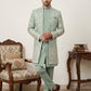 Japanese Embroidered Indo-Western Set ( 50JIND 151Green S )