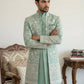Japanese Embroidered Indo-Western Set ( 50JIND 151Green S )