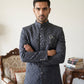 Woven Design Jacquard Indo-Western Set