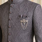 Woven Design Jacquard Indo-Western Set ( 50JIND 152Purple S )