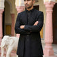 Silk Embroidered Indo-Western Set ( 50JIND 154Black S )