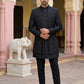 Silk Embroidered Indo-Western Set ( 50JIND 154Black S )