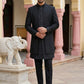 Silk Embroidered Indo-Western Set ( 50JIND 154Black S )