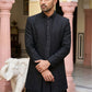 Silk Embroidered Indo-Western Set ( 50JIND 154Black S )