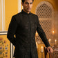 Japanese Embroidered Indo-Western Set ( 50JIND 160Black S )