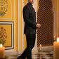 Japanese Embroidered Indo-Western Set ( 50JIND 160Black S )