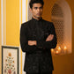 Japanese Embroidered Indo-Western Set ( 50JIND 160Black S )