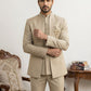 Cotton Blend Solid Indo-Western Set ( 50JIND 161Beige )