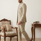 Cotton Blend Solid Indo-Western Set ( 50JIND 161Beige )