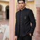 Cotton Blend Solid Indo-Western Set ( 50JIND 161Black S )