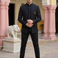 Cotton Blend Solid Indo-Western Set ( 50JIND 161Black S )