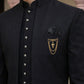 Cotton Blend Solid Indo-Western Set ( 50JIND 161Black S )