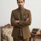 Cotton Blend Solid Indo-Western Set ( 50JIND 161D-Brown )