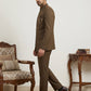 Cotton Blend Solid Indo-Western Set ( 50JIND 161D-Brown )
