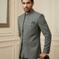 Cotton Blend Solid Indo-Western Set ( 50JIND 161Grey S )