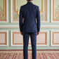Cotton Blend Solid Indo-Western Set ( 50JIND 161Navy S )