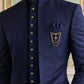 Cotton Blend Solid Indo-Western Set ( 50JIND 161Navy S )