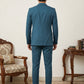 Cotton Blend Solid Indo-Western Set ( 50JIND 161Peacock S )
