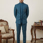 Cotton Blend Solid Indo-Western Set ( 50JIND 161Peacock S )